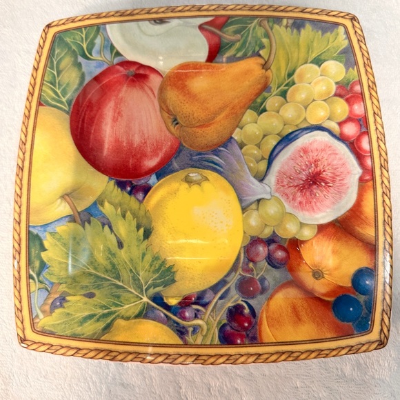 Rare Replacement Decorative Italian Ceramics Company Fruit Square Made in Italy - Picture 4 of 7